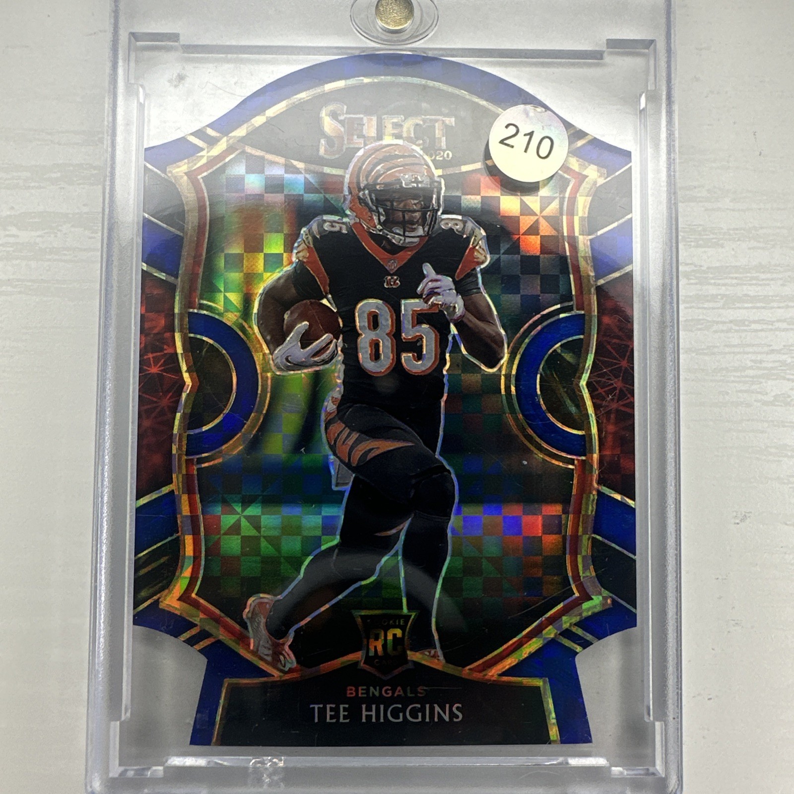 2020 Panini Select - Concourse Tee Higgins #60 Blue Prizm Die-Cut (RC)