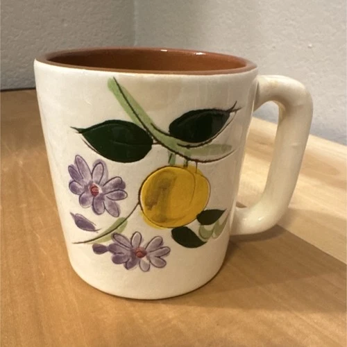 Vintage Stangl Pottery Fruit & Flowers Mug | Hand Painted Stoneware | USA