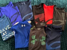 Lot Of 9 Youth Boys Under Armour Size Medium T-shirts  Tank Tops