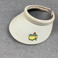 Vintage Masters Hat Visor Mens One Size White Golf Embroidered Logo Wide Brim
