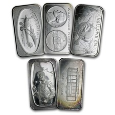 1 oz Silver Art Bar - Random Design 99.37 per troy oz