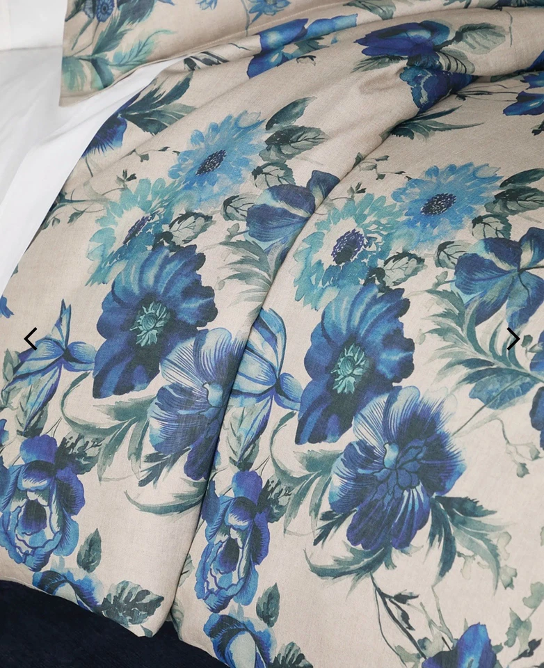 Funda nórdica Designers Guild Hirigana azul floral Queen + 2 fundas estándar Foto 3 de 4