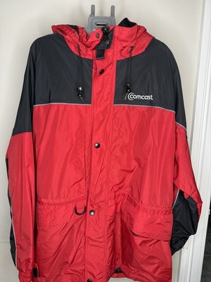 Tri-Mountain Xfinity Comcast Men's Red Bomber Jacket XL without Fleece Lining