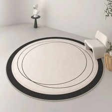 Comes w/2 anti slip mats Luxurious Flannel Round Mat- Soft,Fluffy,and Non-Slip