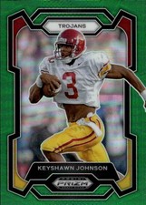 2024 Panini Prizm Draft Picks Keyshawn Johnson #95 Green USC Trojans 30J