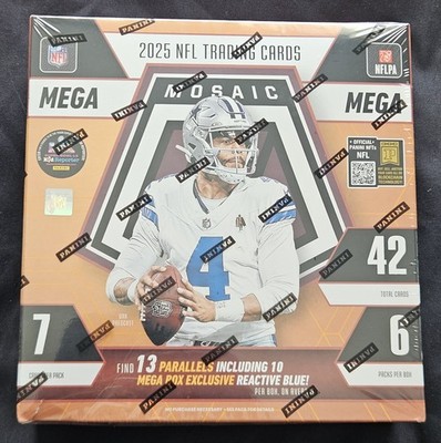 2025 Panini Mosaic NFL Football Mega Box Sealed Rookie Cards Parallels NEW  