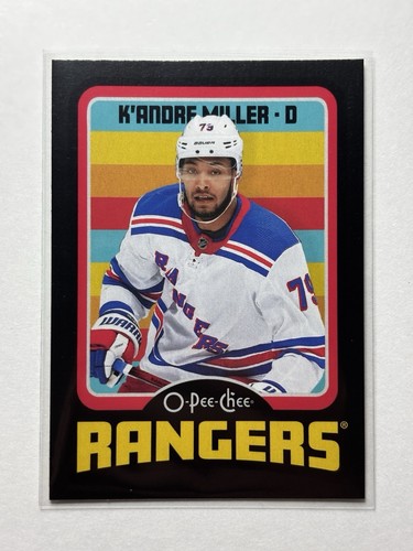 2024-25 OPC O-Pee-Chee Retro K'ANDRE MILLER Black Border /100 #412 NY Rangers