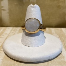 NWT Sundance Catalog Plain Band Gold Vermeil Moonstone Ring Size 9