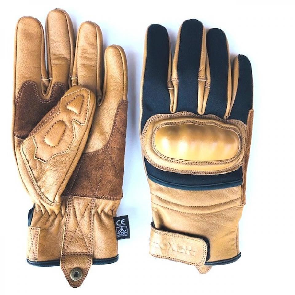 Gant moto ete Homme Nexone Camel cuir Venezia Taille L