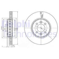 Delphi 2X Bremsscheibe Vorne Ø280 Mm BelüFtet FüR Renault Clio III BR0/1 CR0/1