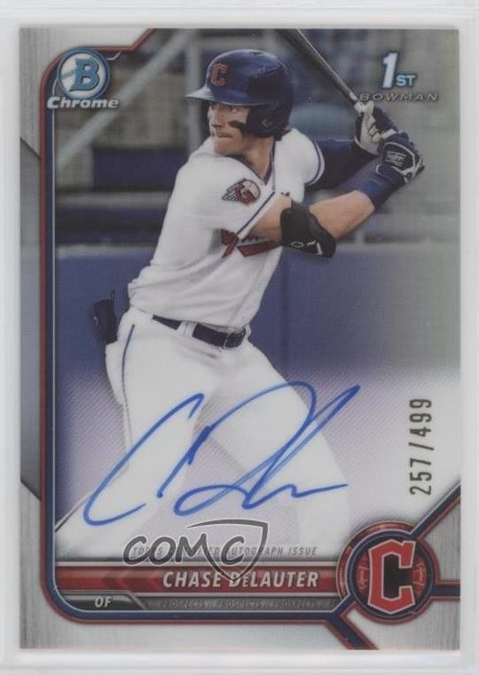2022 Bowman Draft Chrome Pick Refractor 257/499 Chase Delauter #CDA-CD Auto fz0