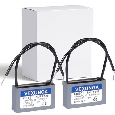 Kondensator 1µF 450V AC Fan Kondensator luftkonditionierung Motor CBB61 Doppe...