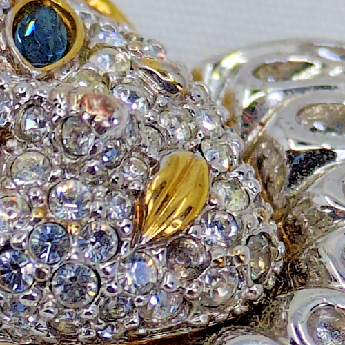 Swarovski Signed Pierrot Clown Brooch Pin Pave Crystal Blue Eyes Enamel Retired - Imagen 5 de 6