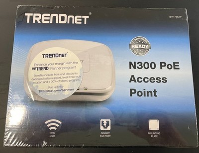 NIB TRENDnet N300 PoE Access Point Wireless Repeater Distribution Sys, TEW-755AP