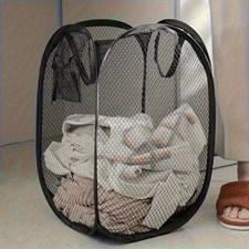 Large Foldable Mesh Pop Up Laundry Basket Clothes Hamper Storage Bin