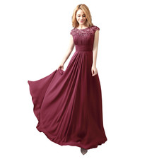 burgundy chiffon bridesmaid dresses products for sale