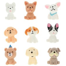  9 pezzi mini resina cucciolo cane figure realistico piccolo cane personaggio cartone animato cuccioli