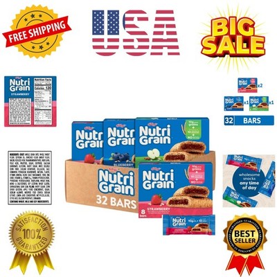 Nutri-Grain Soft Baked Breakfast Bars, Kids Snacks, Whole Grain, Variety Pack...