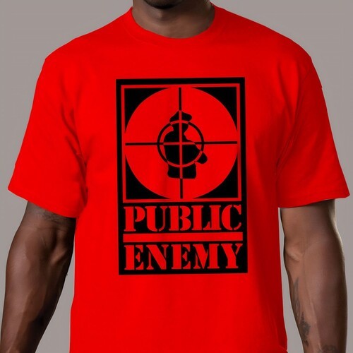 Большой логотип Public Enemy - Rebirth Of A Nation (футболки) [ ] Красный, Футболка, S Shi