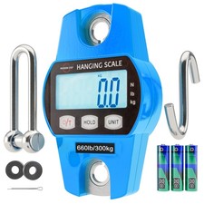 Digital Hanging Scale 660 LB 300 KG - Professional Heavy Duty Waterproof Fish...