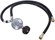 2 Feet Y-Splitter Low Pressure Propane Regulator Double Hose Outlet Kit with Two