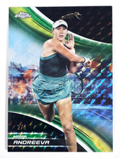 2025 Topps Chrome Tennis Mirra Andreeva BLACK GEOMETRIC #2/2 SSP