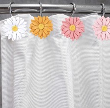 Whaline Daisy Flower Shower Curtain Hooks