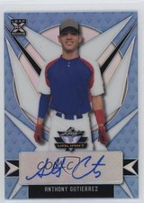 2021 Leaf Valiant Platinum Blue 17/35 Anthony Gutierrez #BA-AG1 Auto 11n2