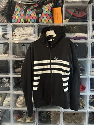 Moncler Grenoble Black Logo Stripe Hooded Retail $1095