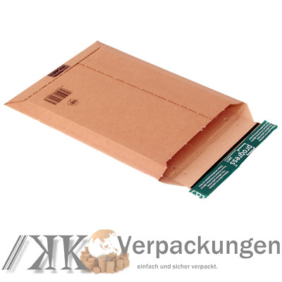 2000 Versandtaschen aus Wellpappe DIN C4+ 355x265x-52 mm Karton-Versandtasche
