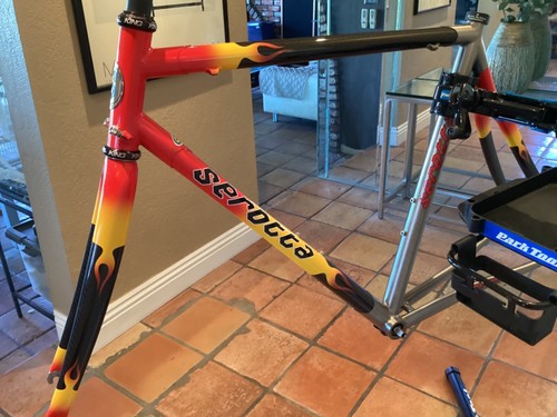 53cm Custom Geometry Serotta Ottrott Factory Custom Paint Carbon Titanium Mint! - Picture 10 of 14