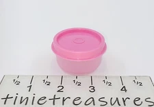 Tupperware smidget 1 Oz New Mini Pink W/pink Lid Tinietreasures