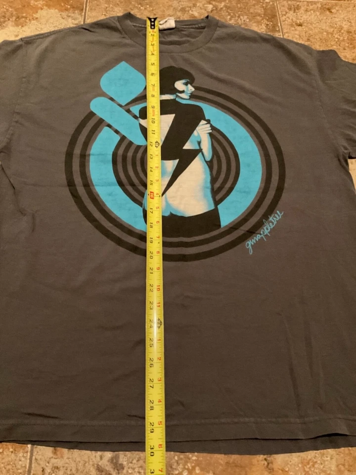 CAMISETA VINTAGE VERDE MANZANO GRÁFICO (HOMBRE XL) GRIS OSCURO USADA  Foto 4 de 4