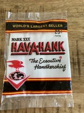 Vintage 90s NOS HAV-A-HANK White Cotton Handkerchief USA