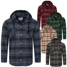Rock Creek Herren Hemd Flanellhemd Kapuzenjacke Karohemd Holzfällerhemd H-334 