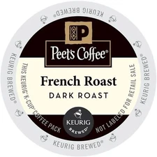 Peet's Coffee French Roast Coffee 22 to 132 Keurig Kcups Pick Any Size FREE SHIP