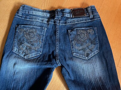 Red Rivet Women Blue Denim Medium Wash Bootcut Jeans Size 11 - Main Image