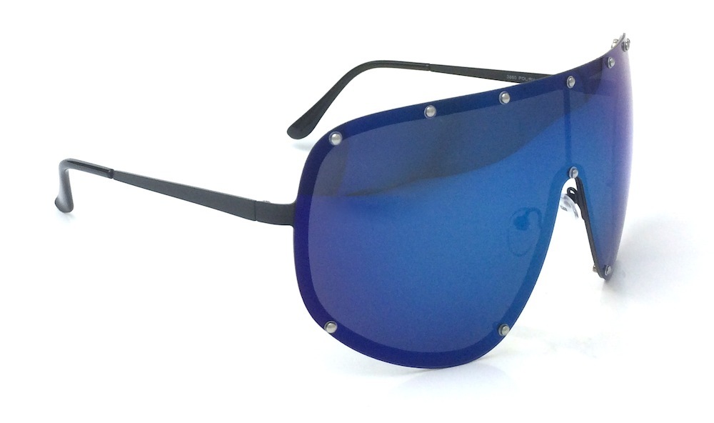 Big Bold Occhiali Da Sole SHIELD OVERSIZE Polarizzati - Lenti Grandi A Mezza Maschera Per Un Look Futuristico Occhiali Da Sole Polarizzati Uomo - Foto 5