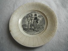 Ancienne assiette à thème en faïence de Sarreguemines Devinettes N° 6 V.Copeland