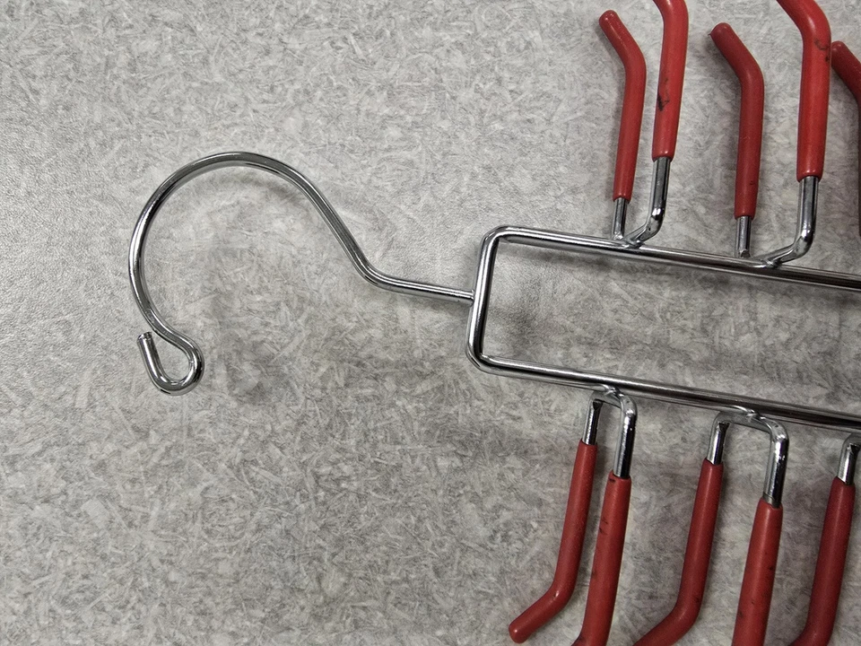 Whitmor Swivel Tie Hanger with Belt Loops Chrome / Red - Image 3 of 3