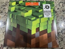 C418 Minecraft Volume Alpha Green Black Emerald Ore Swirl Vinyl Record /3000