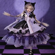 Full Set 1/4 BJD Doll Ball Joint Doll w/Face Makeup Pretty Girl Kuromi Set Gift