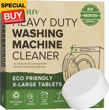Heavy Duty Washing Machine Cleaner Descaler Tablets - Deep Cleaning for Front Lo