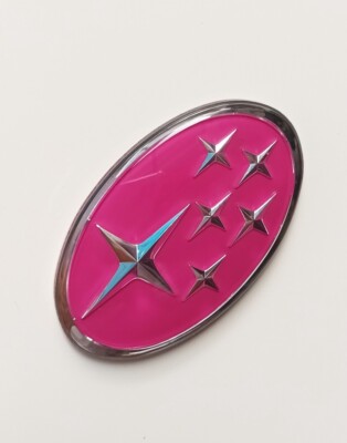 SUBARU IMPREZA WRC GC8/GF8 Custom Pink Emblem Badge Ornamental Rare La Ansport