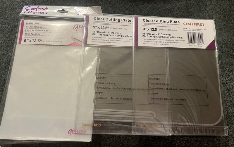 2 CraftFIRST 9x 12.5 Cutting Plates And Crafters Companion 9x 12.5 Shim