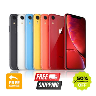 Apple iPhone XR Yellow, Red 64GB Unlocked, Verizon, AT&T, GSM, Fair Condition