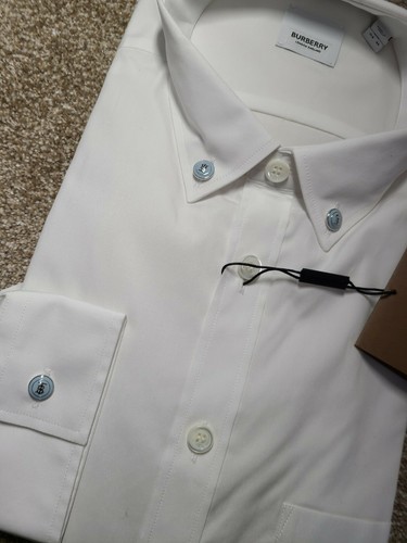 Pre-owned Never Worn $599 New Burberry Men Sport Dress Shirt Sz 42  Cuffs - Picture 5 of 12