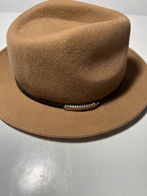 Vince Camuto Black Hat with Tan Accent Vince Camuto Womens Brown Chic Casual Wool Hat Black Trim  main image 2