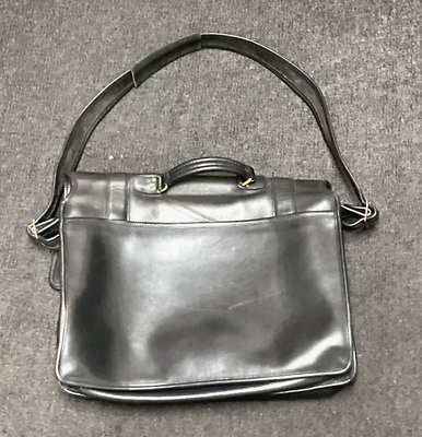 Vintage COACH C5C 5274 Essex Black Leather Double Turnlock Vintage COACH C5C 5274 Essex Black Leather Double Turnlock