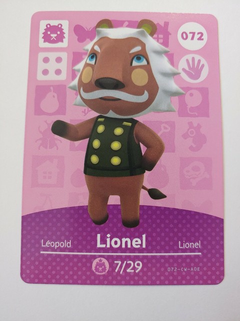 Animal Crossing Amiibo trading Card Series 1 One New Horizons Lionel 072 72 | eBay